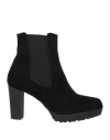 Schuhe Woman Ankle Boots Black Size 8 Textile Fibers In Black