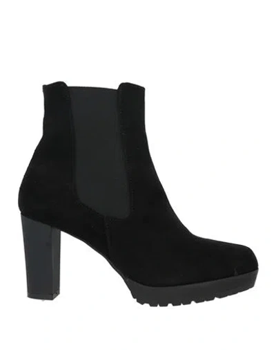 Schuhe Woman Ankle Boots Black Size 8 Textile Fibers