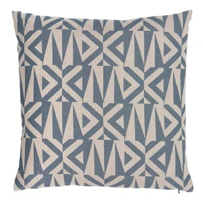 Schumacher Amero Pillow In Slate Blue