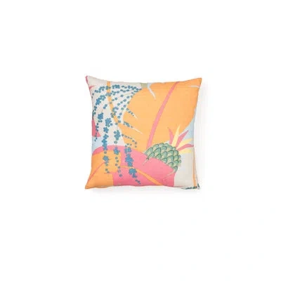 Schumacher Ananas Pillow In Orange