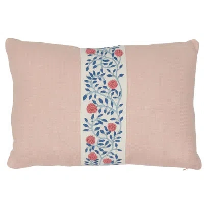 Schumacher Ashoka Pillow In Rose Quartz