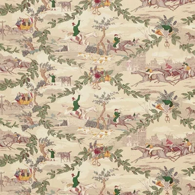Schumacher Aston Manor Print Fabric In Document
