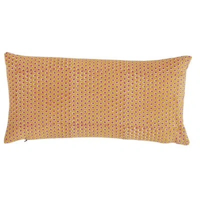 Schumacher Bagru & Buti Pillow In Pink,yellow