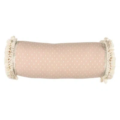 Schumacher Barlow Bolster Pillow In Pink