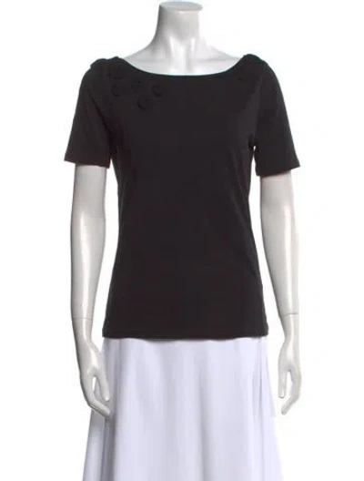 Pre-owned Schumacher Bateau Neckline Short Sleeve T-shirt In Blue