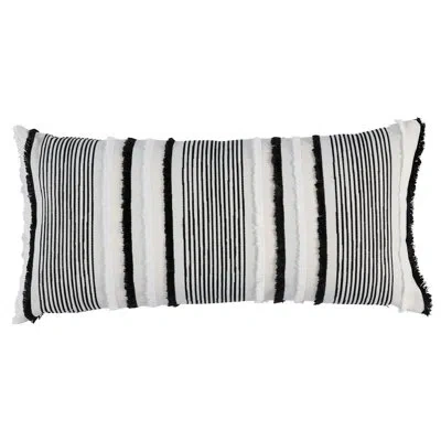 Schumacher Billy Indoor/outdoor Pillow In Black,gray,light Green