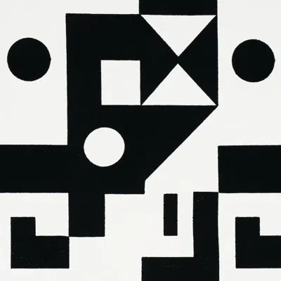 Schumacher Binary Embroidery Fabric In Black