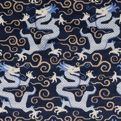 Schumacher Bixi Velvet Fabric In Midnight Blue