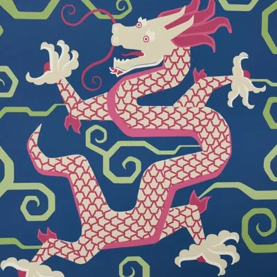 Schumacher Bixi Wallpaper In Sapphire