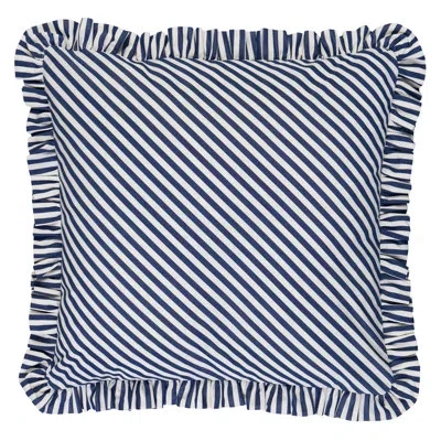 Schumacher Brigitte Stripe Pillow In Blue