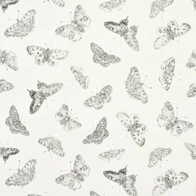 Schumacher Burnell Butterfly Wallpaper In Ivory