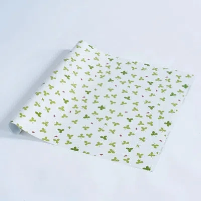 Schumacher Celia Clover Wrapping Paper In Ivory