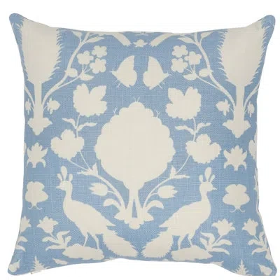 Schumacher Chenonceau Pillow In Sky,white