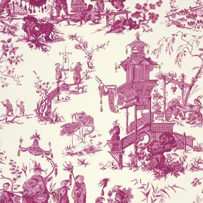 Schumacher Chinois Wallpaper In Peony