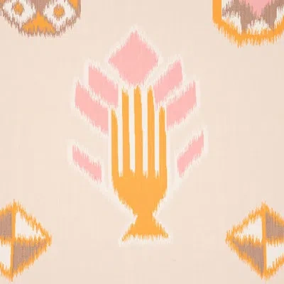 Schumacher Chuska Warp Print Wallpaper In Pink,orange