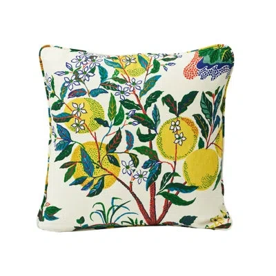 Schumacher Citrus Garden Pillow In Primary
