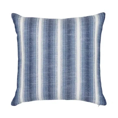 Schumacher Colada Stripe Indoor/outdoor Pillow In Blue