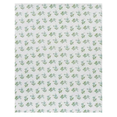Schumacher Colline Fabric In Leaf,aqua