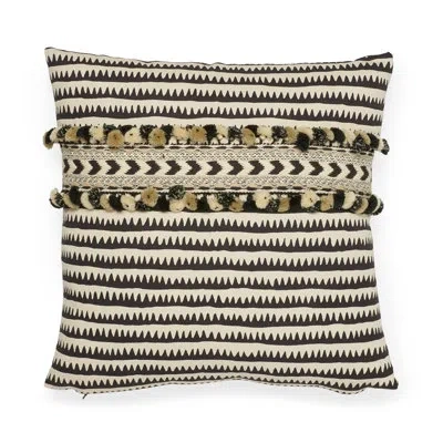 Schumacher Corfu Stripe Pillow In Black