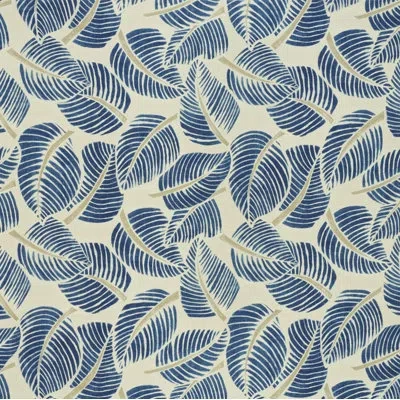 Schumacher Costa Rica Fabric In Indigo