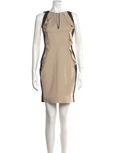 Pre-owned Schumacher Crew Neck Mini Dress In Neutral
