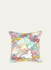 Schumacher Daisy Chain 22" Pillow In Primary Multi