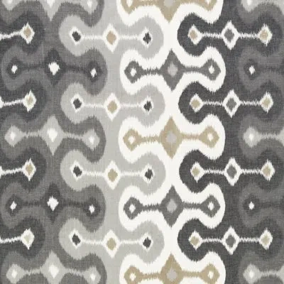 Schumacher Darya Ikat Fabric In Stone