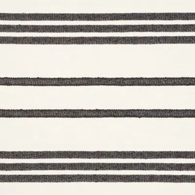 Schumacher Dune Stripe Fabric In Black