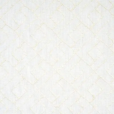 Schumacher Durant Embroidery Fabric In Ivory