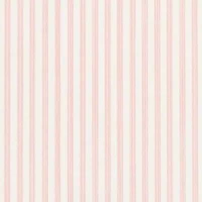 Schumacher Edwin Stripe Narrow Wallpaper In Pink;ivory