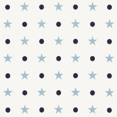 Schumacher Etoiles Et Points Wallpaper In Blue