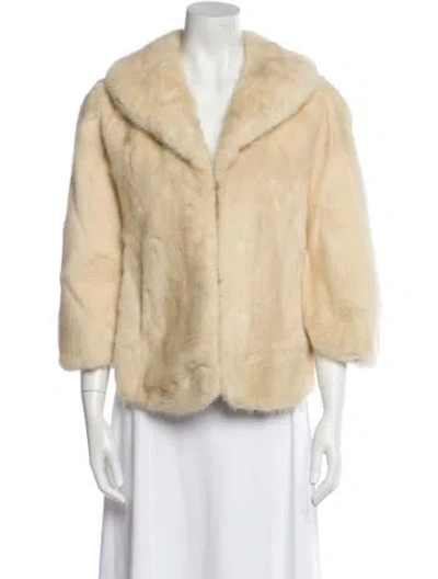 Pre-owned Schumacher Fur Co. Mink Faux Fur Jacket In Neutral