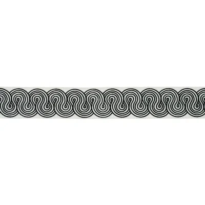 Schumacher Giraldi Embroidered Trim In Black