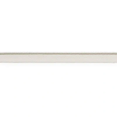 Schumacher Gustave Silk Lip Cord Narrow In Ivory