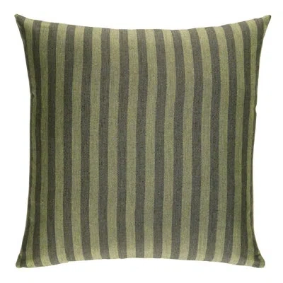 Schumacher Hanson I/o Stripe Pillow In Green