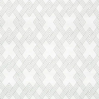 Schumacher Hix Embroidered Paperweave Wallpaper In Gray