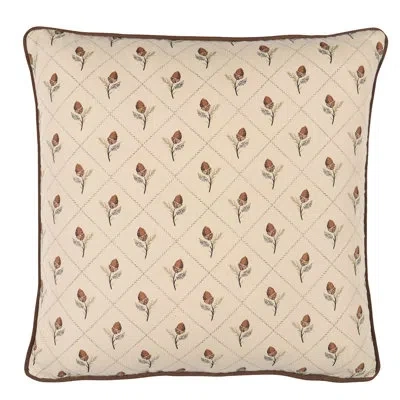Schumacher Holden Hand Print Pillow In Cream