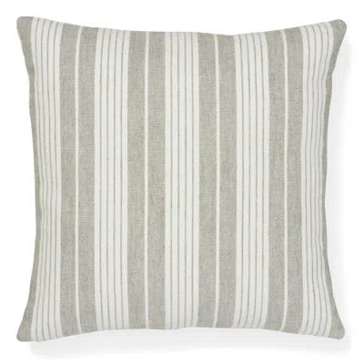 Schumacher Horst Stripe Pillow In Gray