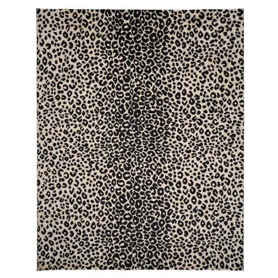 Pre-owned Schumacher Iconic Leopard 8' X 10' Rug In Graphite In Black