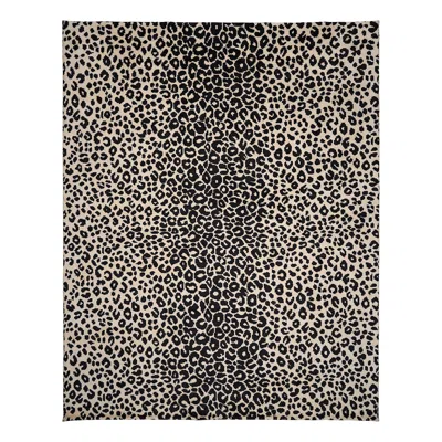 Pre-owned Schumacher Iconic Leopard 9' X 12' Rug In Graphite In Black