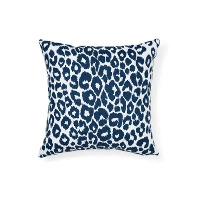 Schumacher Iconic Leopard I/o Pillow In Navy