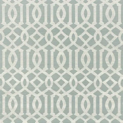 Schumacher Imperial Trellis Sisal Wallpaper In Sky