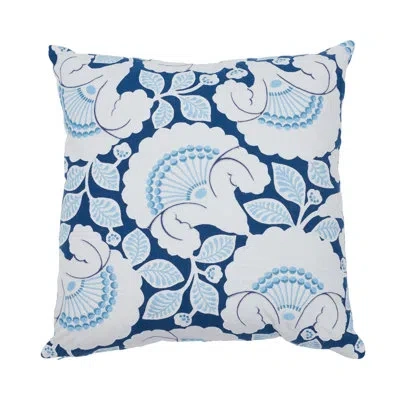 Schumacher Jackie Applique Pillow In Blue