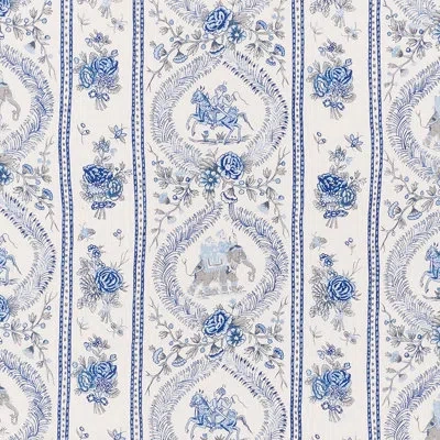 Schumacher Kandula Fabric In Blue
