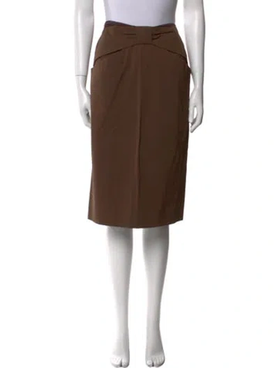 Pre-owned Schumacher Knee-length Skirt In Brown