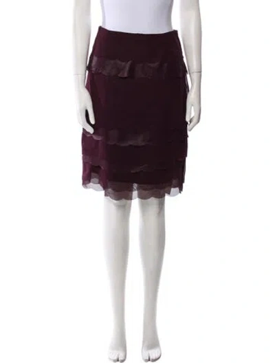 Pre-owned Schumacher Knee-length Skirt In Burgundy