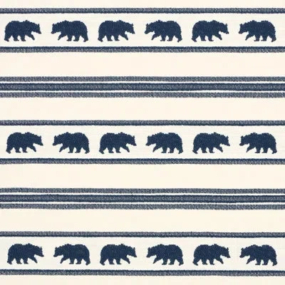 Schumacher Koda Stripe Fabric In Blue