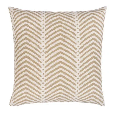 Schumacher La Jolla I/o Pillow In Wheat Chevron
