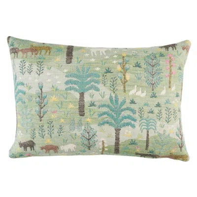 Schumacher Las Colinas Scenic Tapestry Pillow In Green