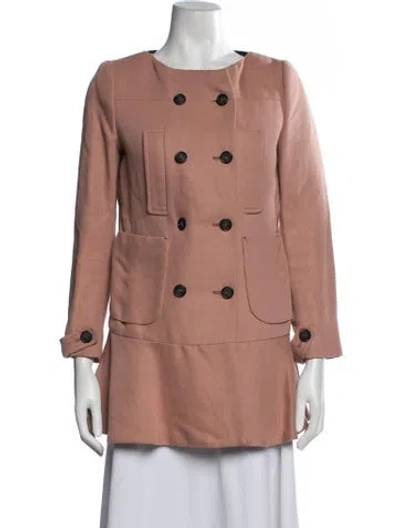 Pre-owned Schumacher Linen Coat In Pink